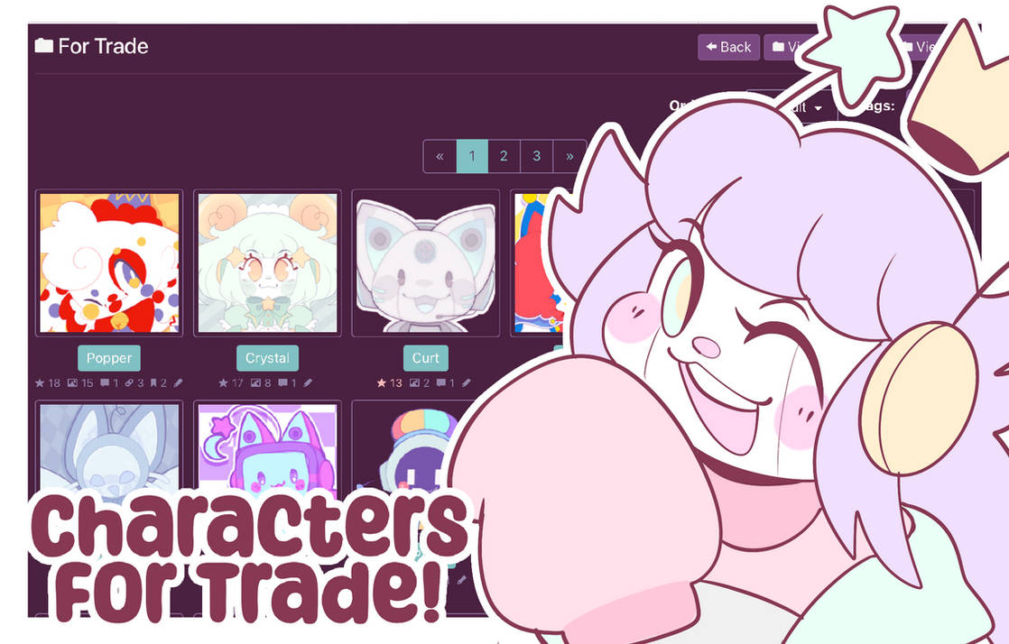 Trade Character Characters for Trade! (Read Description!) by R0yalStar on DeviantArt