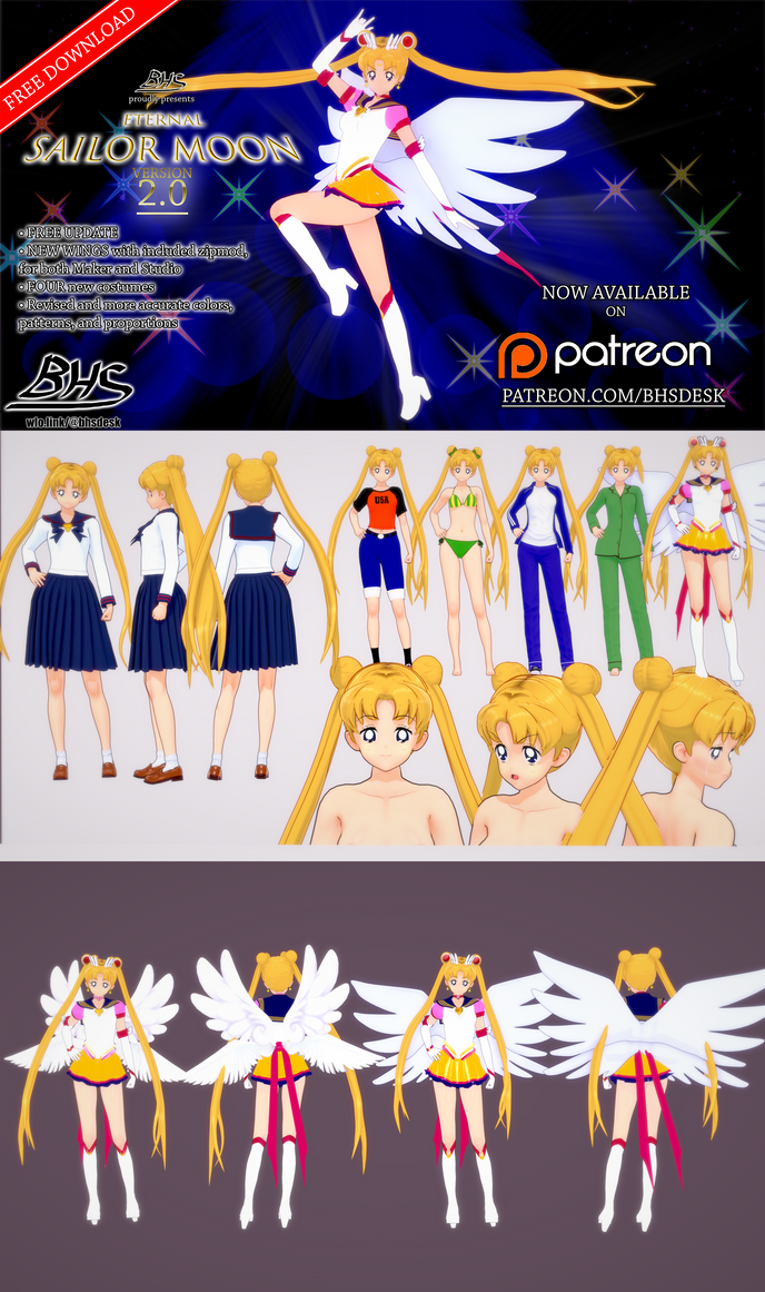 Eternal Sailor Moon V2 Koikatsu Free Release By Bhsdesk On Deviantart 
