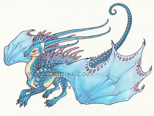 Blue Lacewing Dragon Sticker