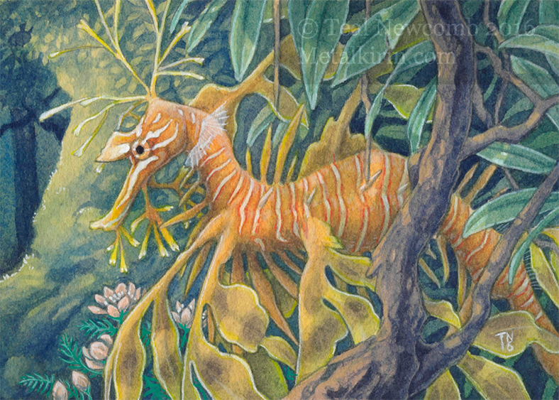 ACEO keyword commission Airborn Leafy Sea Dragon