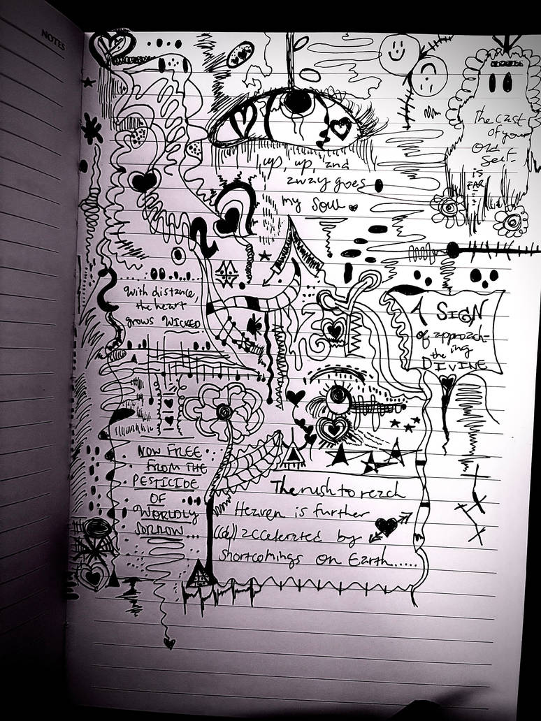Random Words Drawing random words and random doodles by creationsbyphi on DeviantArt