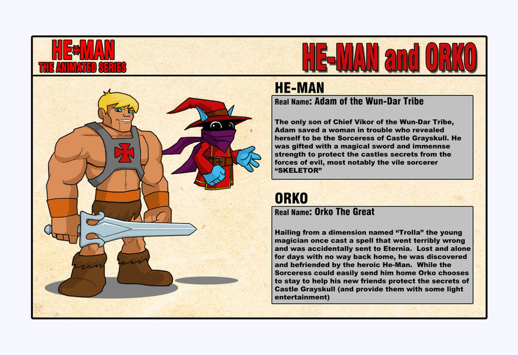 He-Man and Orko - Character Designs