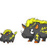 Fakemon RayPork and  Rayhog