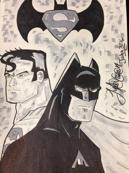 Batman v Superman sketch 