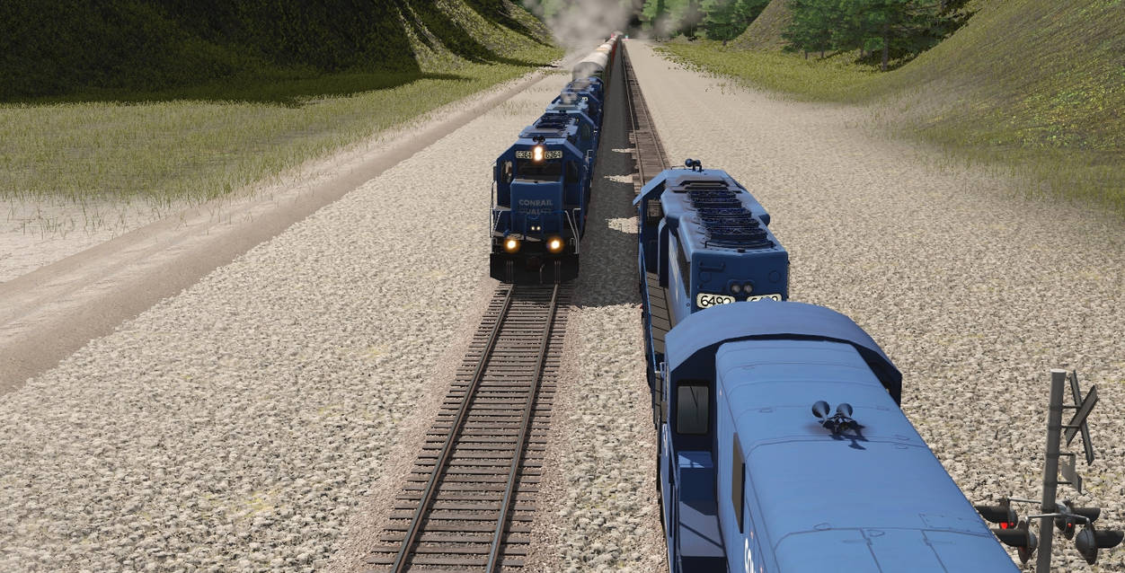 2 Train meet near Breakneck Ridge State Park by evangaines on DeviantArt