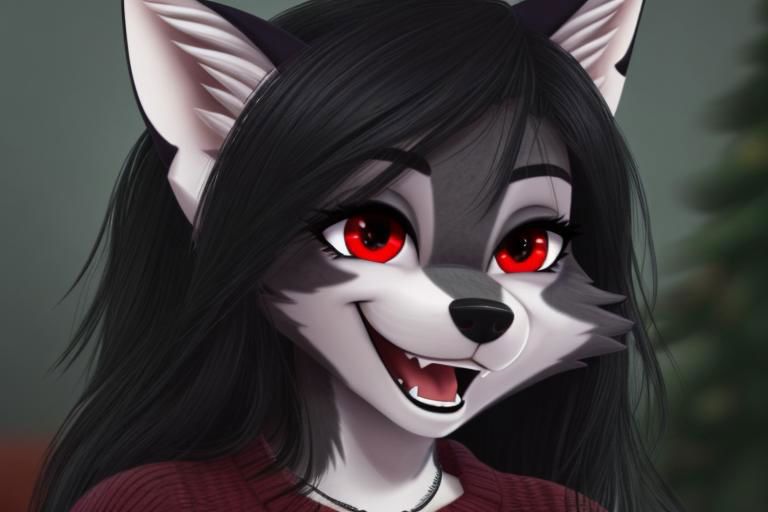 Amanda the hellhound closeup