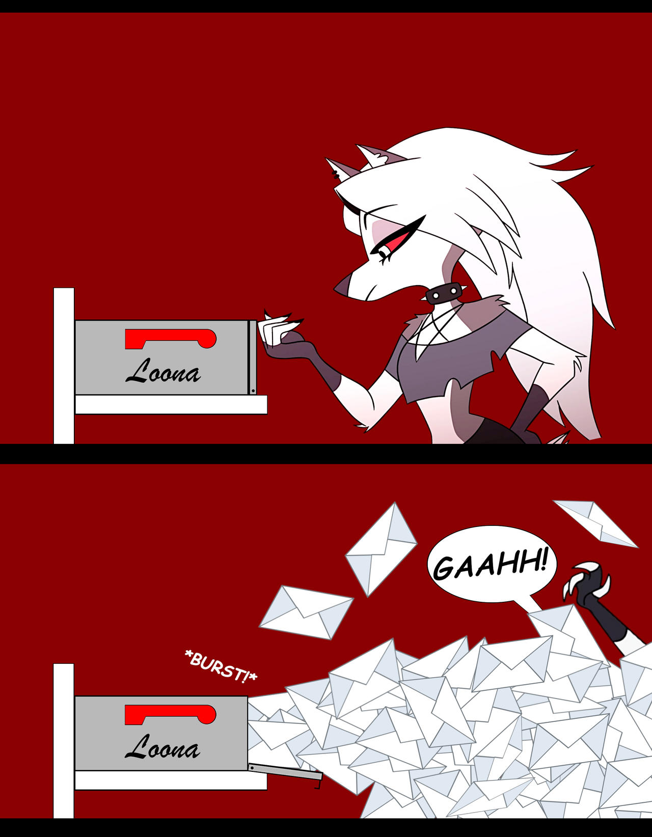 Loona checks her fan mail