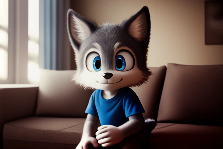 Jet the wolf pup 3D