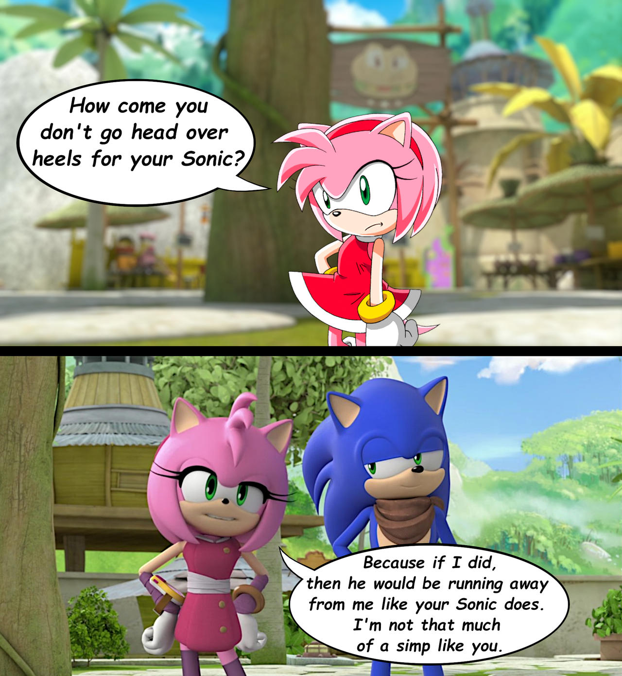 Modern Amy meets Sonic Boom