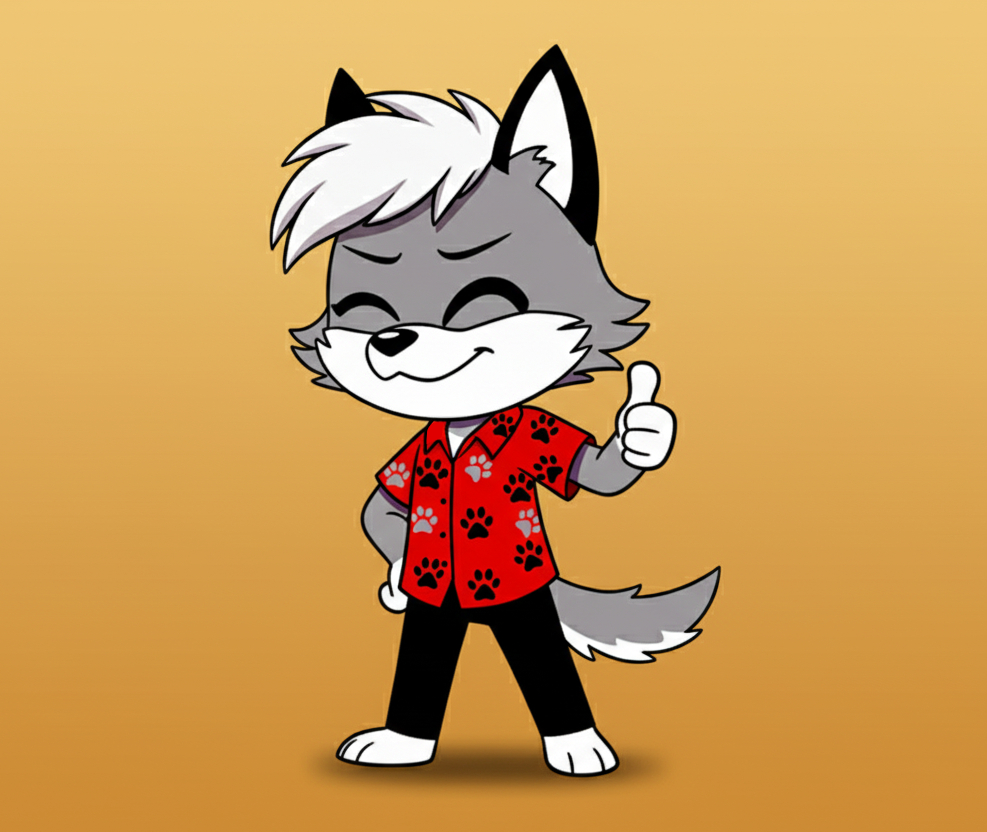 Jax in his party shirt