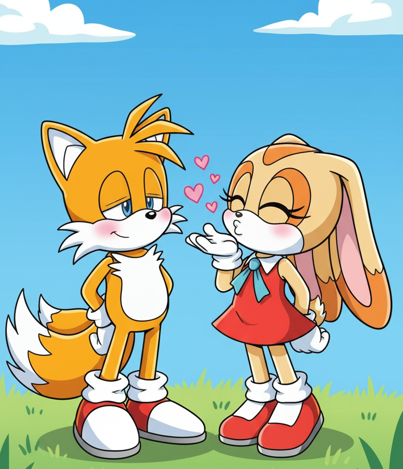 Blowing a kiss