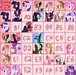 Mane 6 Redesign Grid (20/36 OPEN) by MichelleKyura