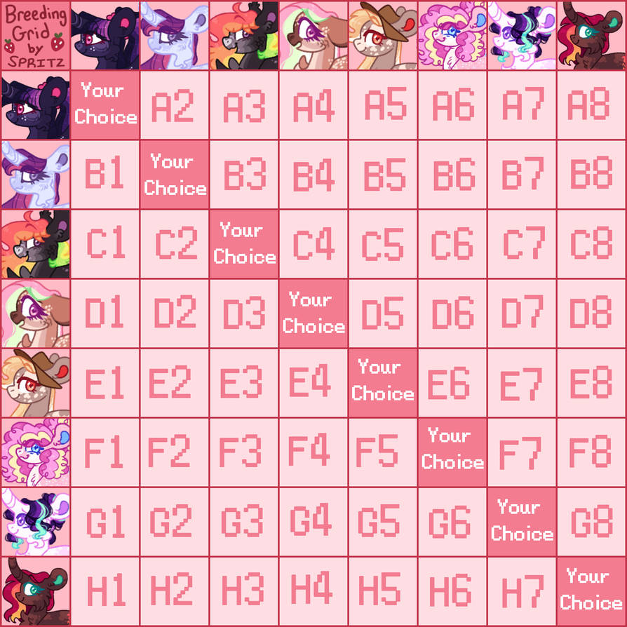 DISCOUNT MLP Mane 6 Redesign Grid 2 (64/64 OPEN)
