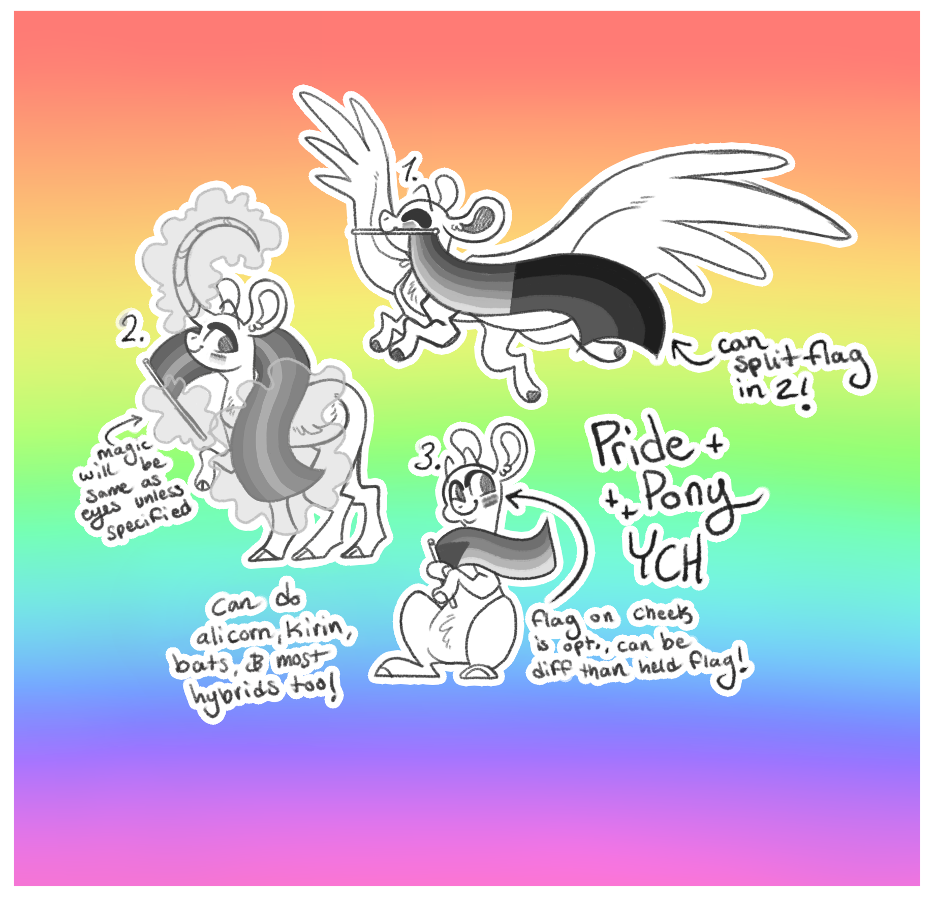 Pride Pony YCH (OPEN)