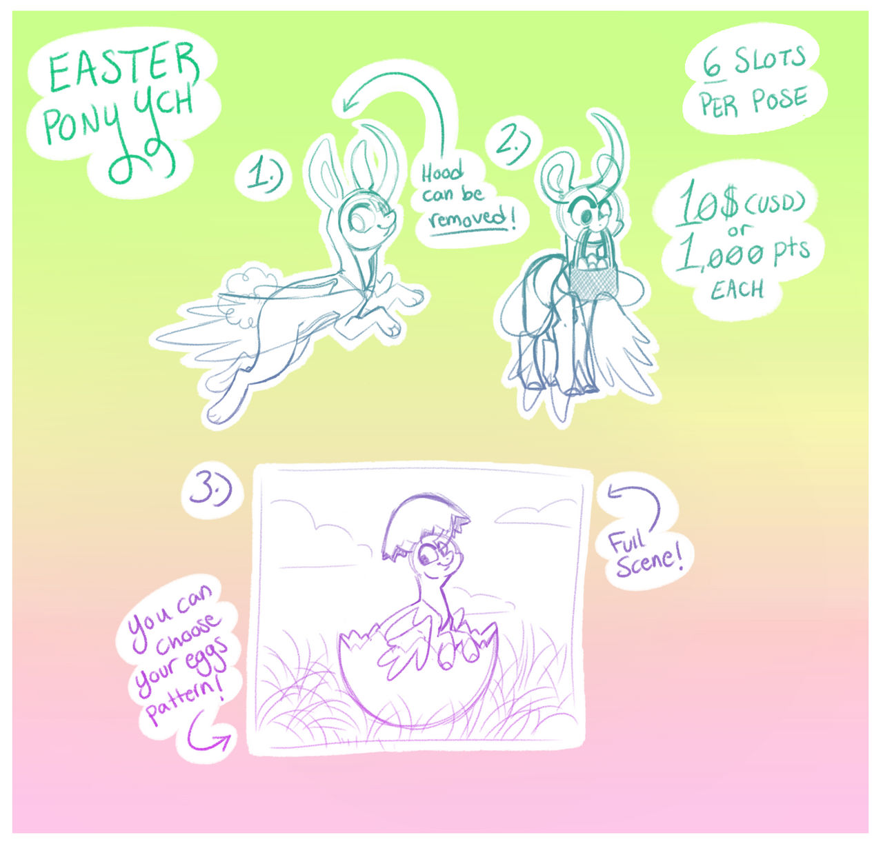 EASTER PONY YCH (OPEN)