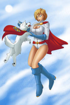 Power Girl + Krypto