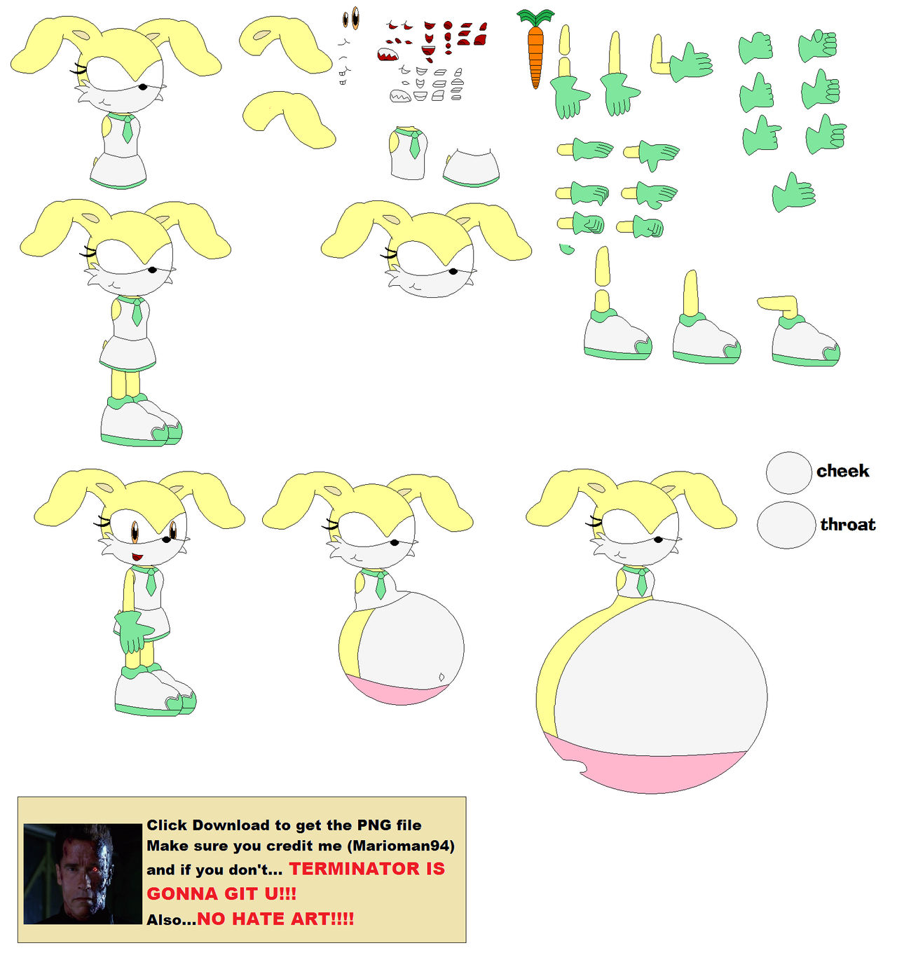 Character Base Stuffed Rabbit ButterMilk the Rabbit character builder by Marioman94 on DeviantArt