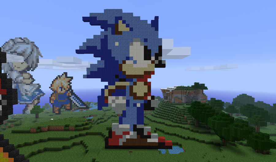 Sonic In Minecraft By Noob4u On DeviantArt