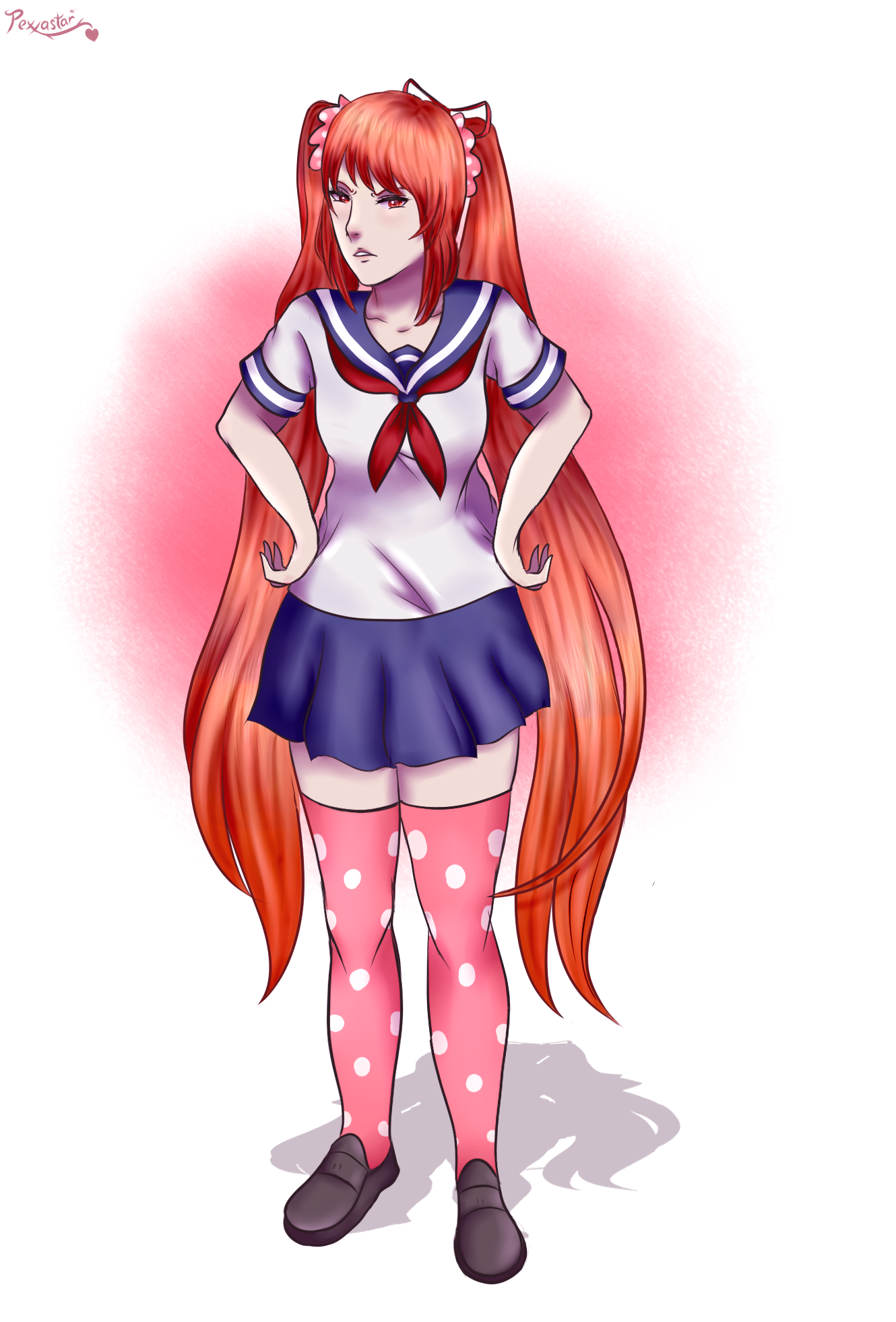 Osana Najimi fanart  Yandere simulator, Yandere, Tsundere