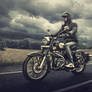 Motorcyclist by calidesigns