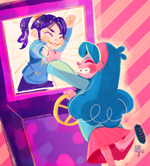 mabel's game (mild wreck-it-ralph spoilers)