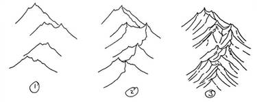 How to draw isometric mountains