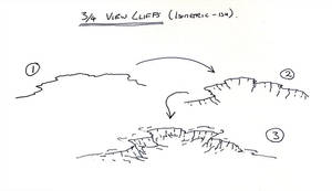 How to draw isometric cliffs