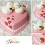 Cute heart cake