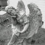 BlackandWhite of Angel Statue