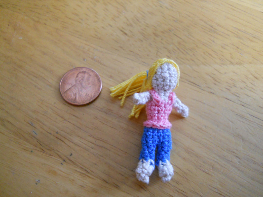 Blondie crochet worry doll