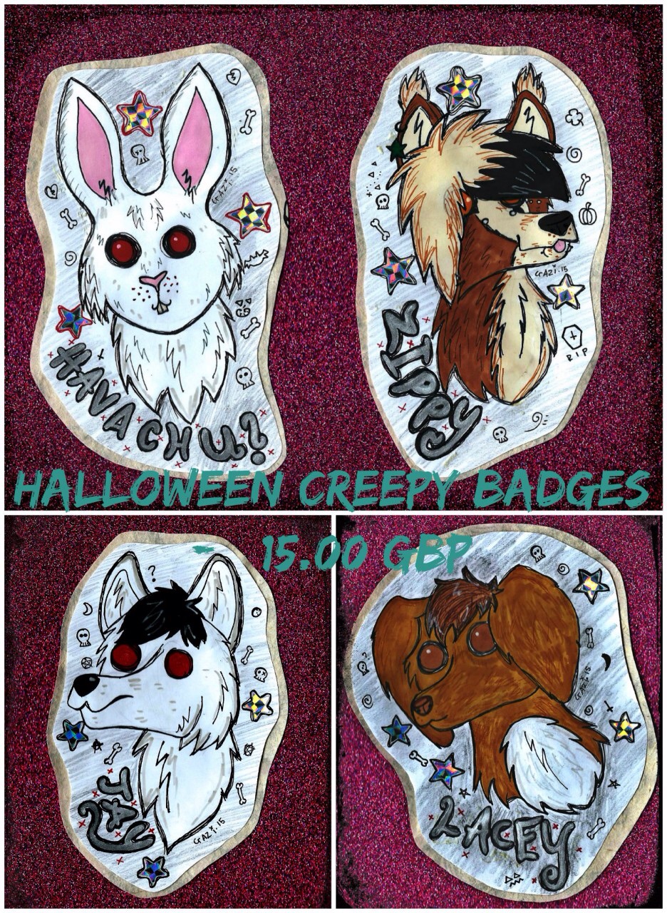 Halloween Creepy Badges