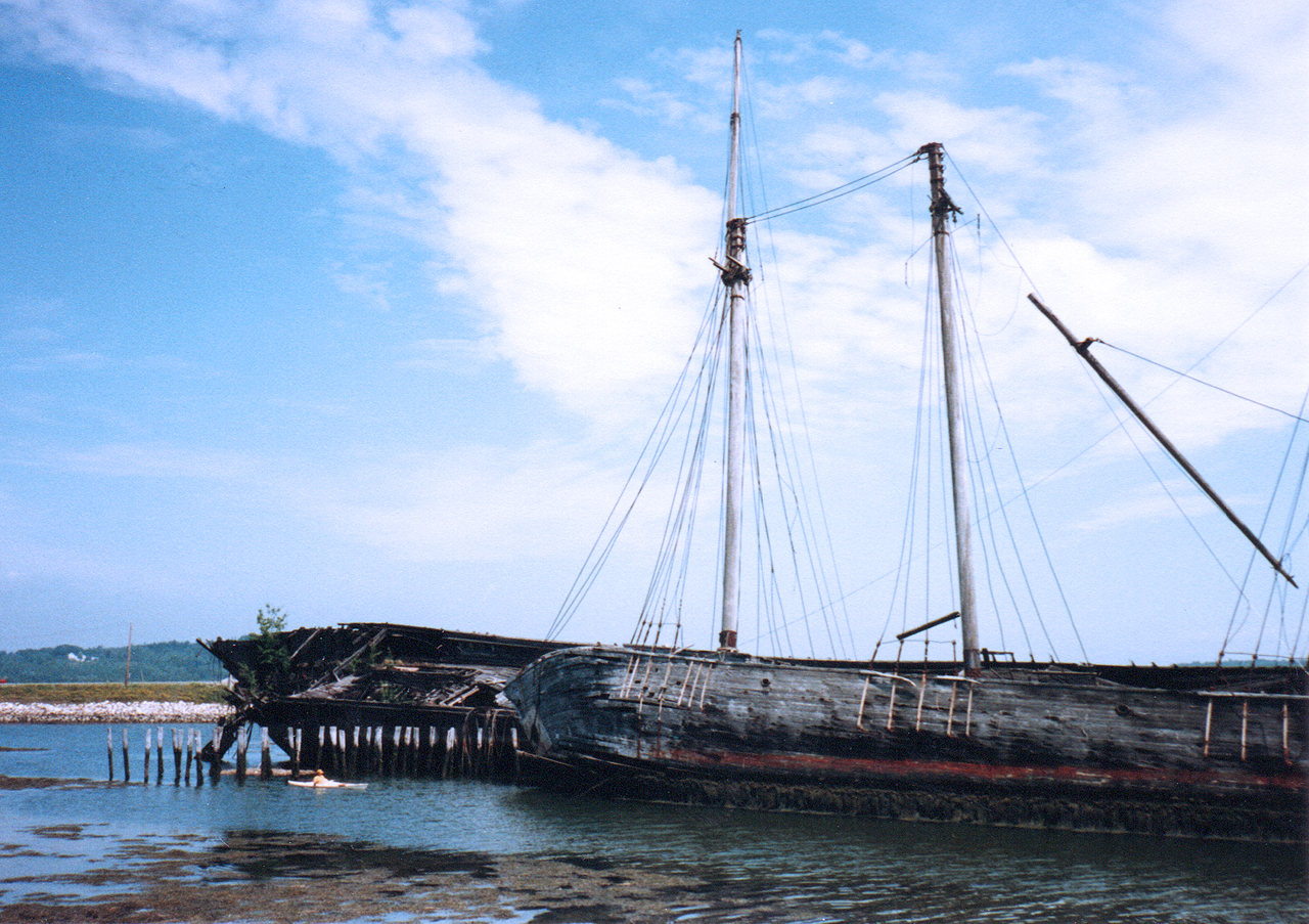 the four-masted schooners Hesper and Luther Little