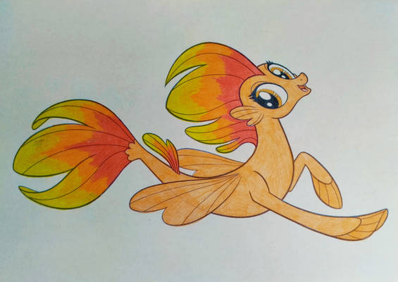 Pony mermaid, fire element