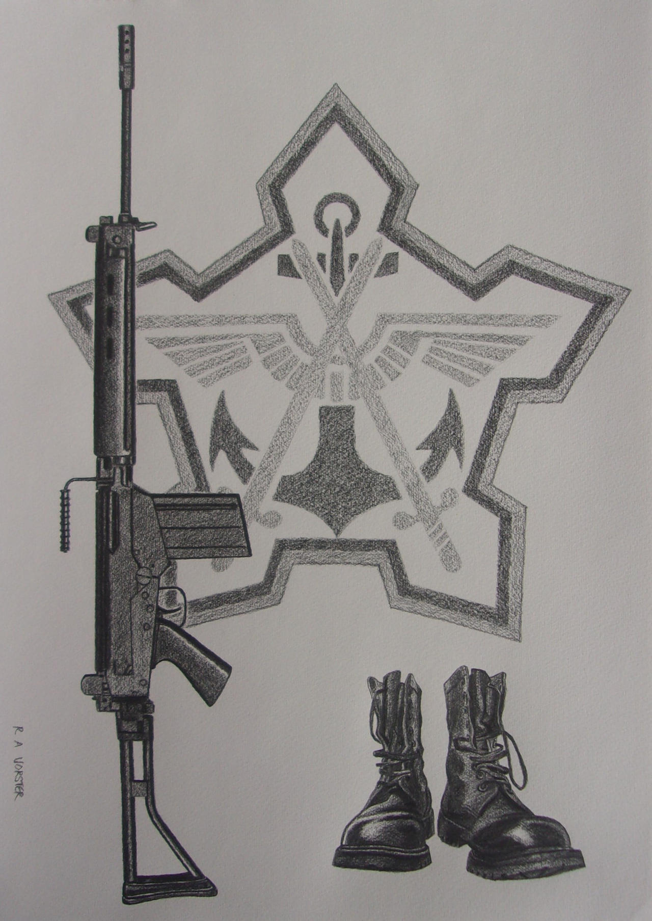 SADF logo, SADF boots and R1 rifle. by robertvorster on DeviantArt