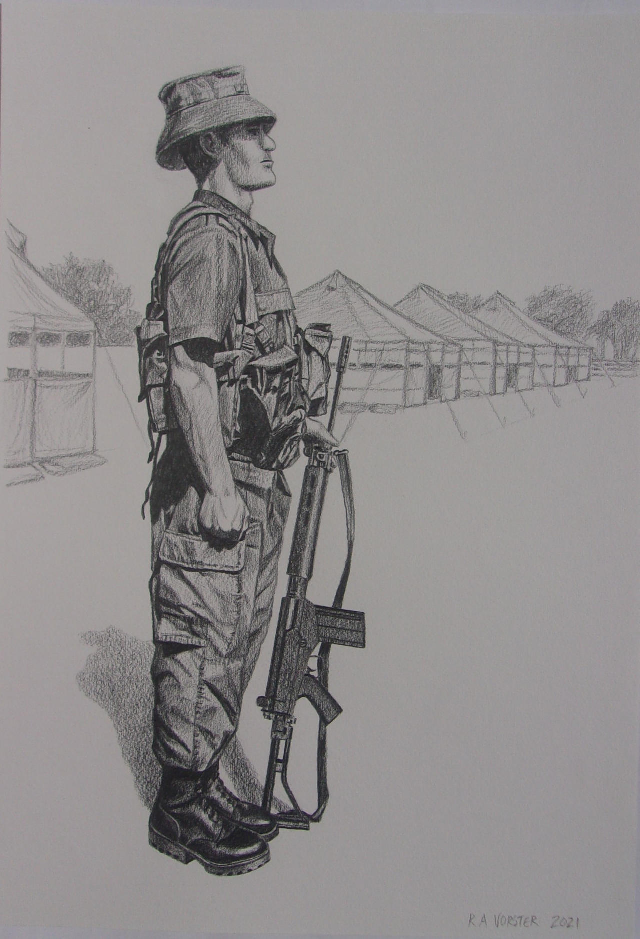 SADF guardsman with R1 rifle. by robertvorster on DeviantArt