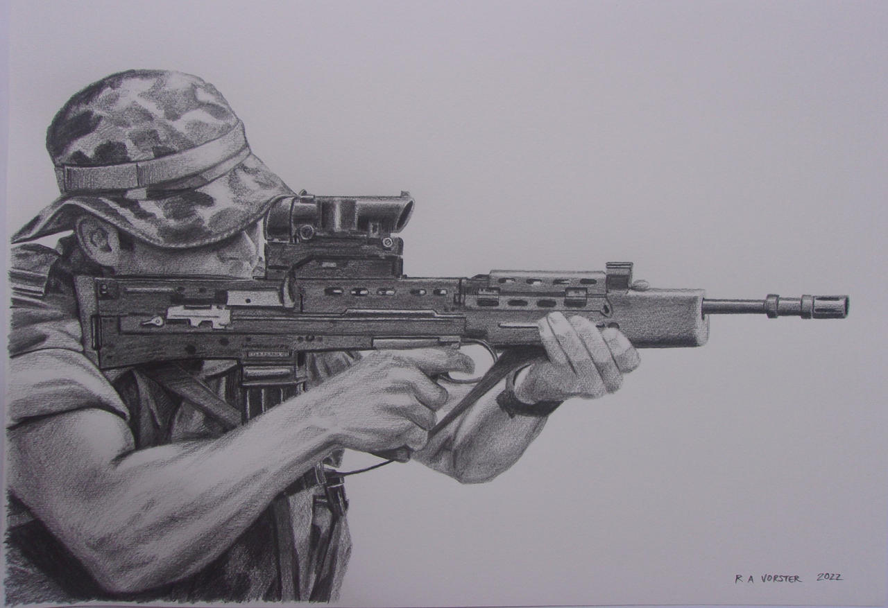 Sa80 Rifle Drawing British soldier with SA80 rifle by robertvorster on DeviantArt