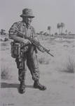 SADF soldier with R4 rifle by robertvorster