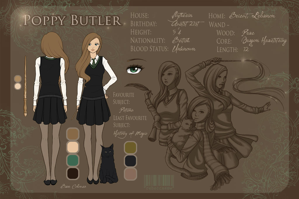 Poppy Butler Character Sheet - Poppy Butler by LittleMissWiseass on DeviantArt