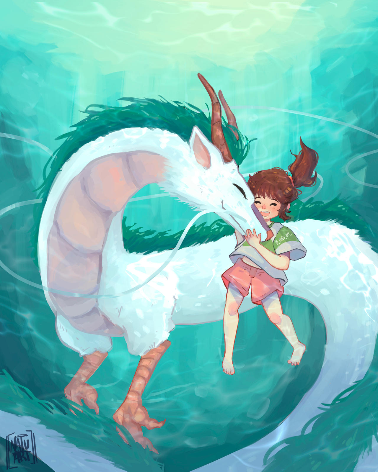 Chihiro And Haku By NatuArt07 On DeviantArt chihiro-and-haku-by-natuart07-on-deviantart
