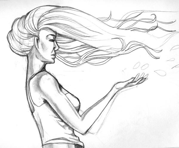 Wind Abstract Female Girl in the wind by Ladyfoxx on DeviantArt