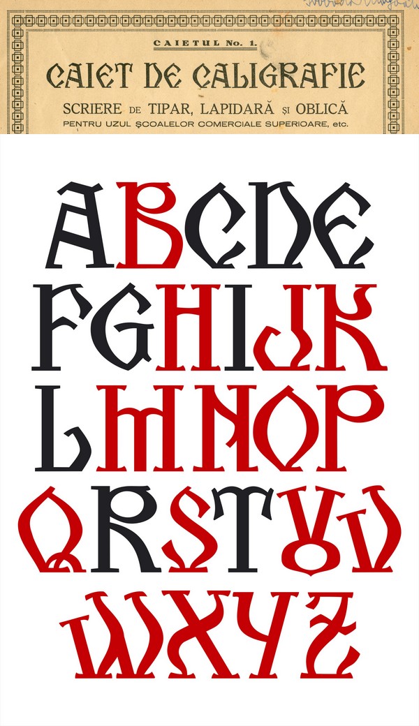 Kogaion - an old romanian font