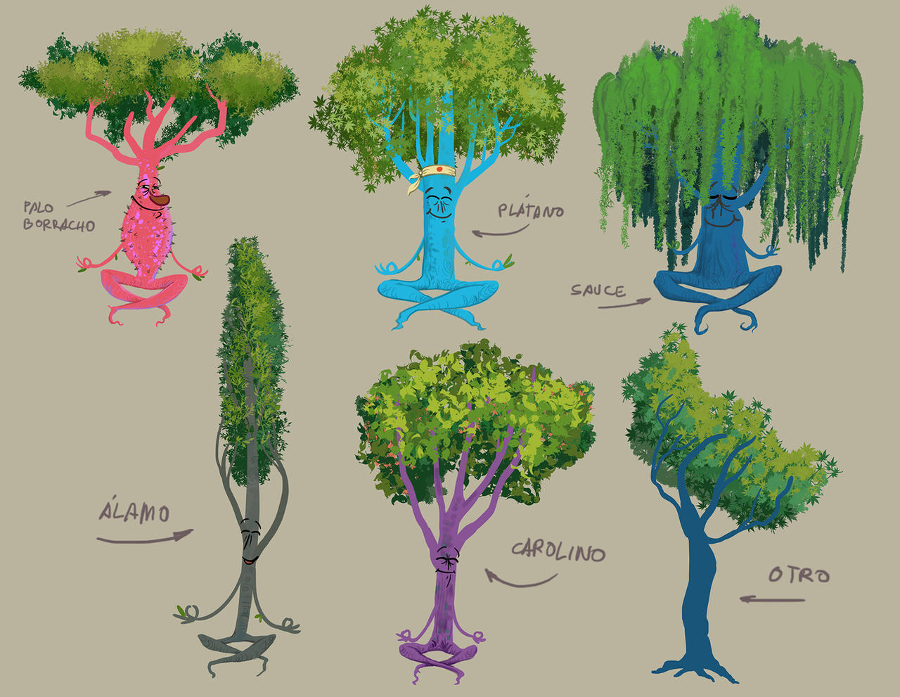 Talking Tree Drawin talking trees Concept Art by MarianoRuszaj on DeviantArt