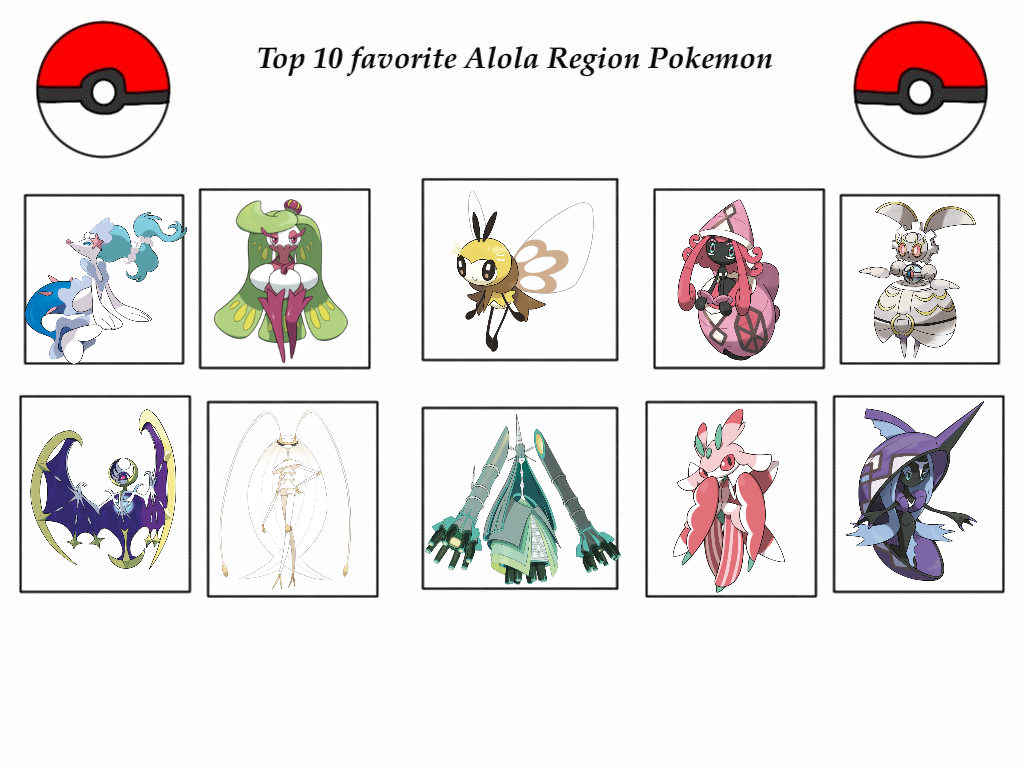 Top Ten Favorite Alola Pokemon by mlp-vs-capcom on DeviantArt