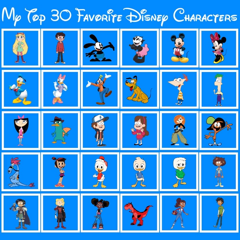 My Top 30 Favorite Disney Characters By Fieryunikitty On Deviantart My Top 30 Favorite Disney Characters By Fieryunikitty On Deviantart