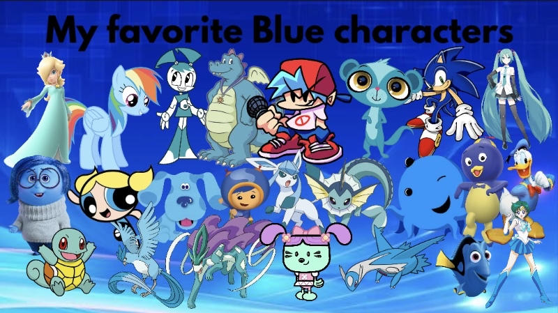 My Favorite Blue Characters by FieryUnikitty on DeviantArt