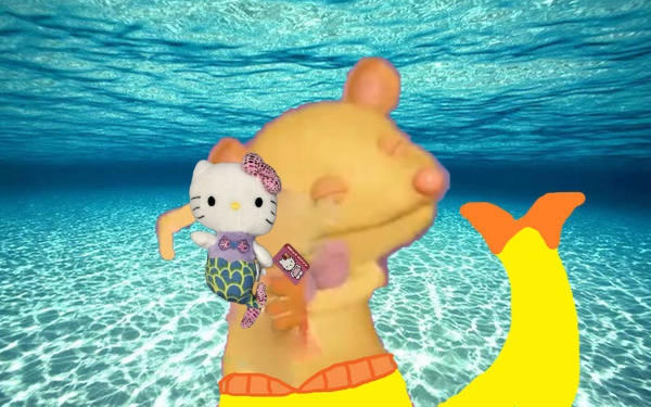 Mermaid Piper O Possum Hugs Hello Kitty Plush By FieryUnikitty On mermaid-piper-o-possum-hugs-hello-kitty-plush-by-fieryunikitty-on