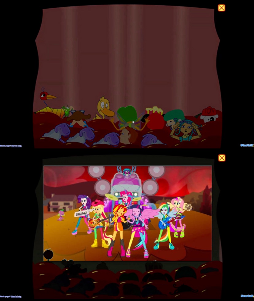 Starfall characters watch MLP: EG: RR by FieryUnikitty on DeviantArt