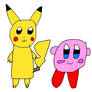 Pikachu and Kirby