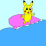 Pikachu surfing