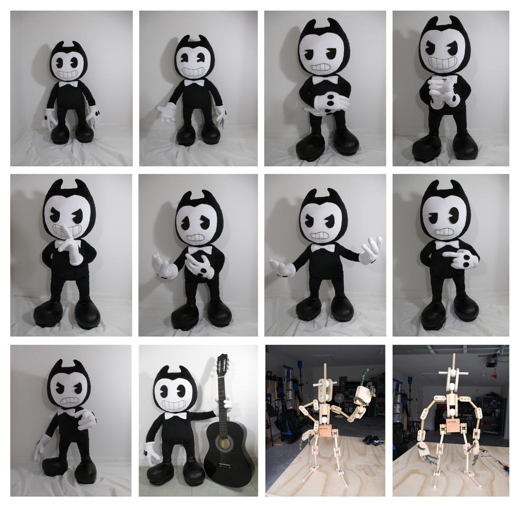 INK BENDY Plush 8 Black & White Bendy and the Ink Machine NEW